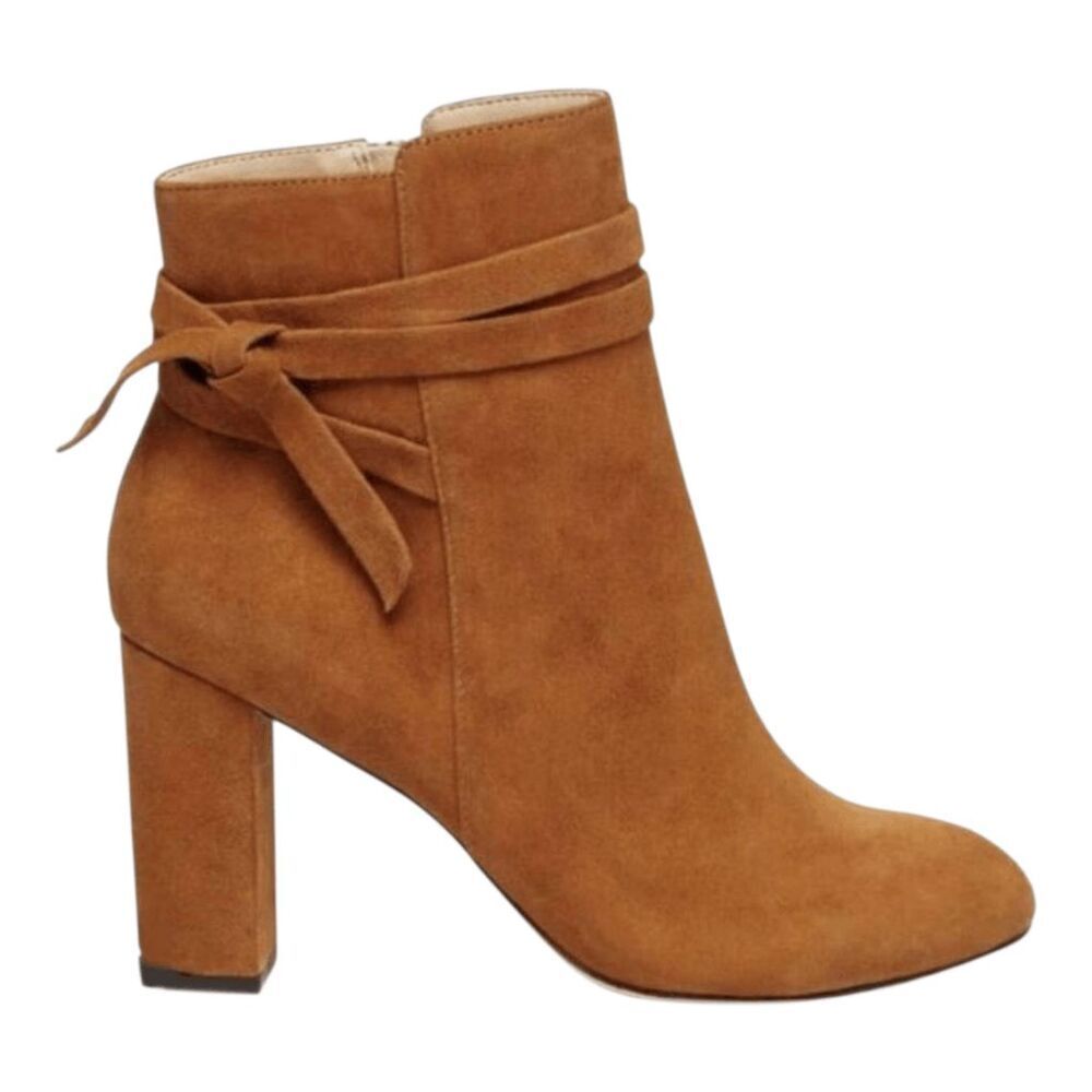 SOLE SOCIETY Flynn Camel Suede Ankle Boot Size 8.5